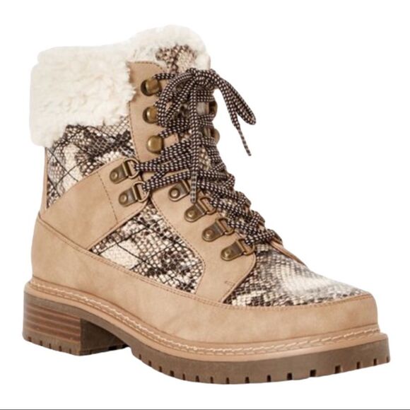 NEW JustFab Venice Hiker Lace-Up Boots Womens Sz 8.5 - Picture 2 of 11